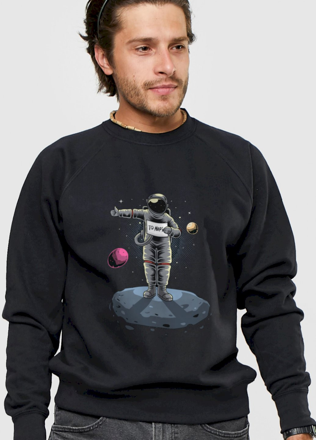 Черный свитшот мужской YAPPI рисунок (251424352)