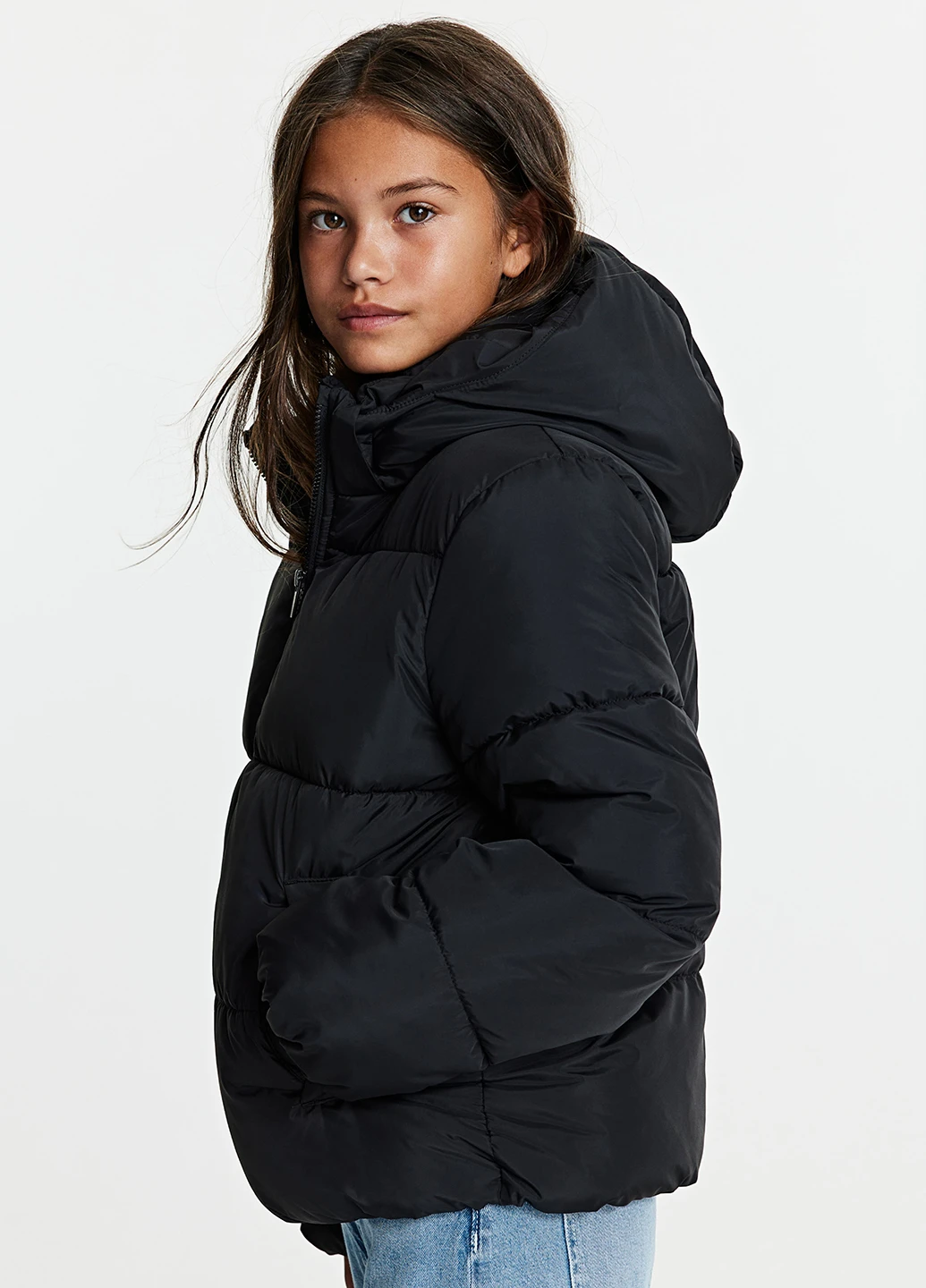 Чорна демісезонна куртка H&M