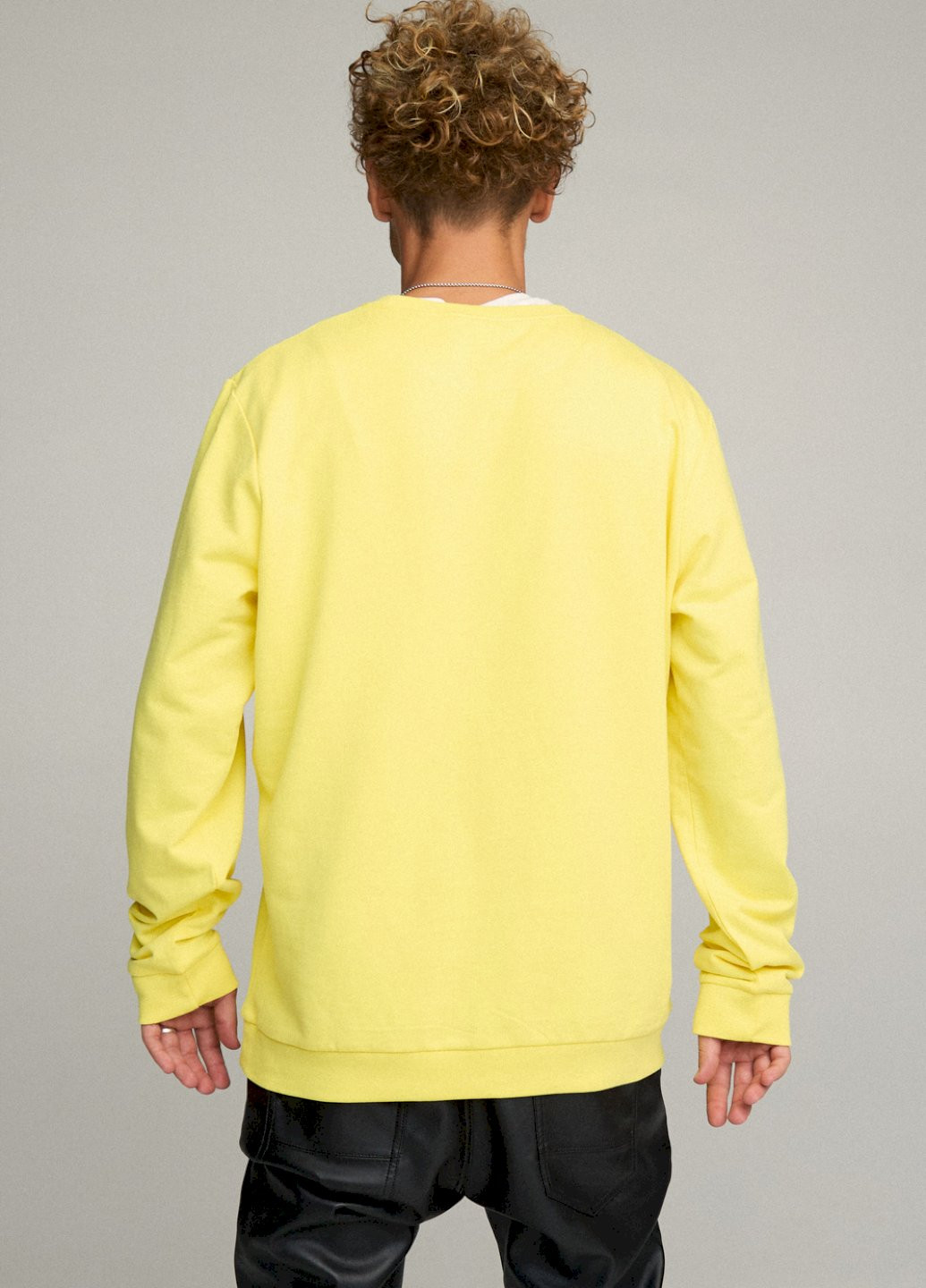 Жовтий світшот чоловічий oversize /no flis/ YAPPI (252259065)