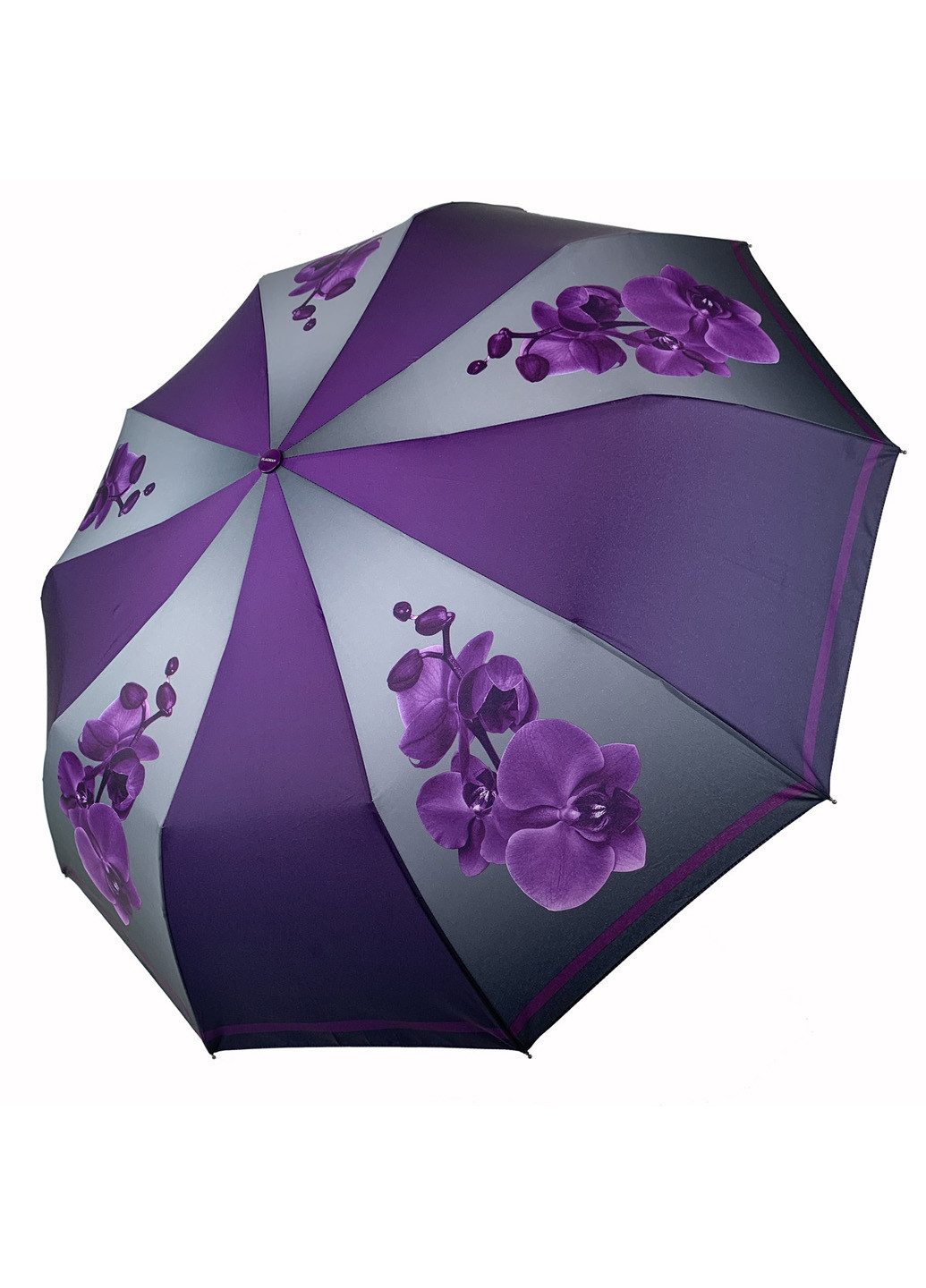 Фиолетовый женский складной зонт-полуавтомат 102 см Flagman (193351250)
