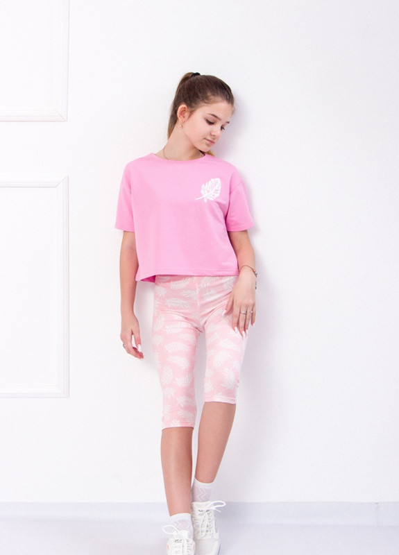 Рожевий літній комплект для дівчинки (підлітковий) Носи своє 6252