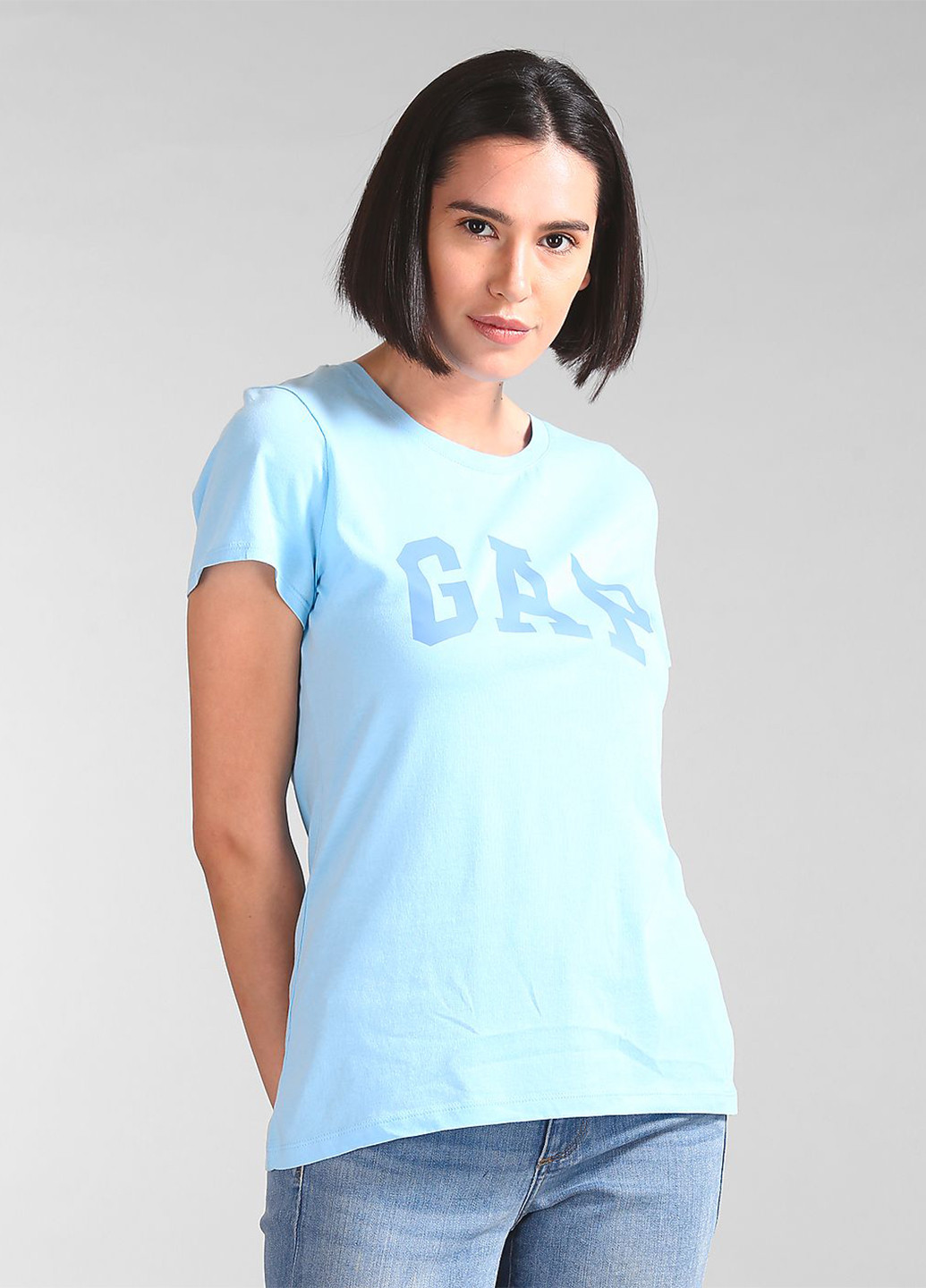 Голубая летняя футболка Gap