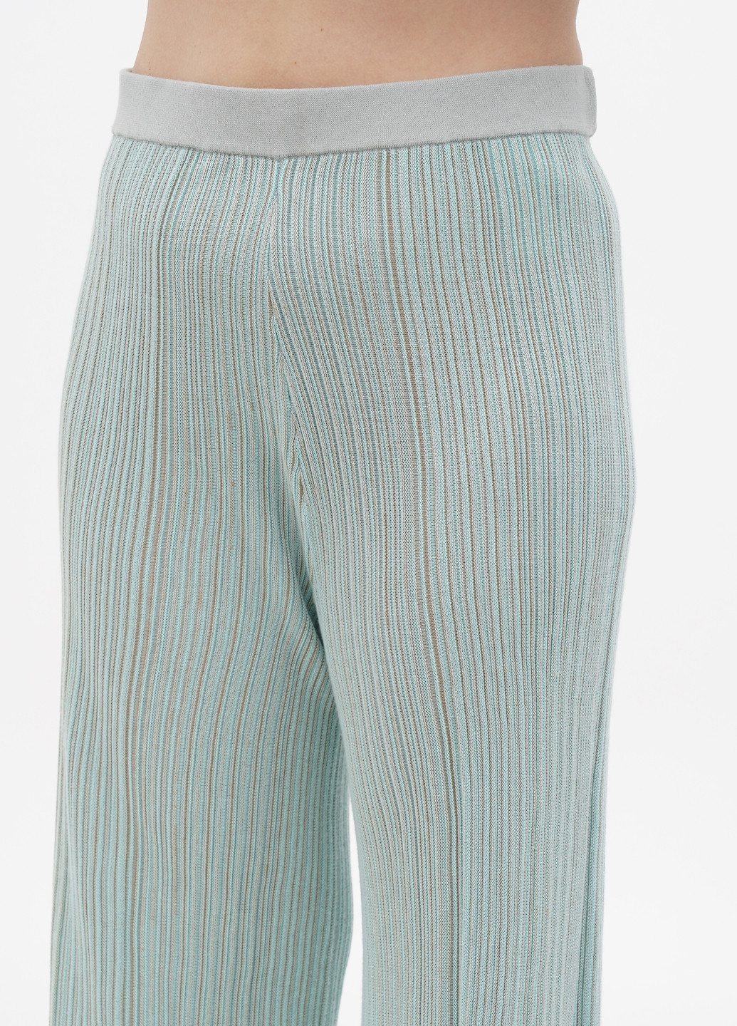 Светло-бирюзовые кэжуал демисезонные прямые брюки S.Oliver
