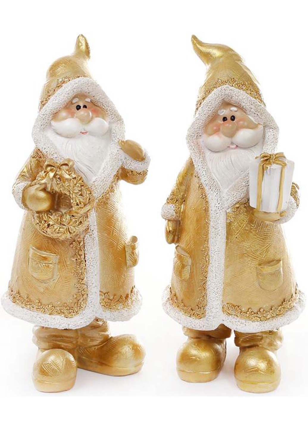 Статуетка Santa Клаус у золотому з подарунком 18 см Bona (255430138)
