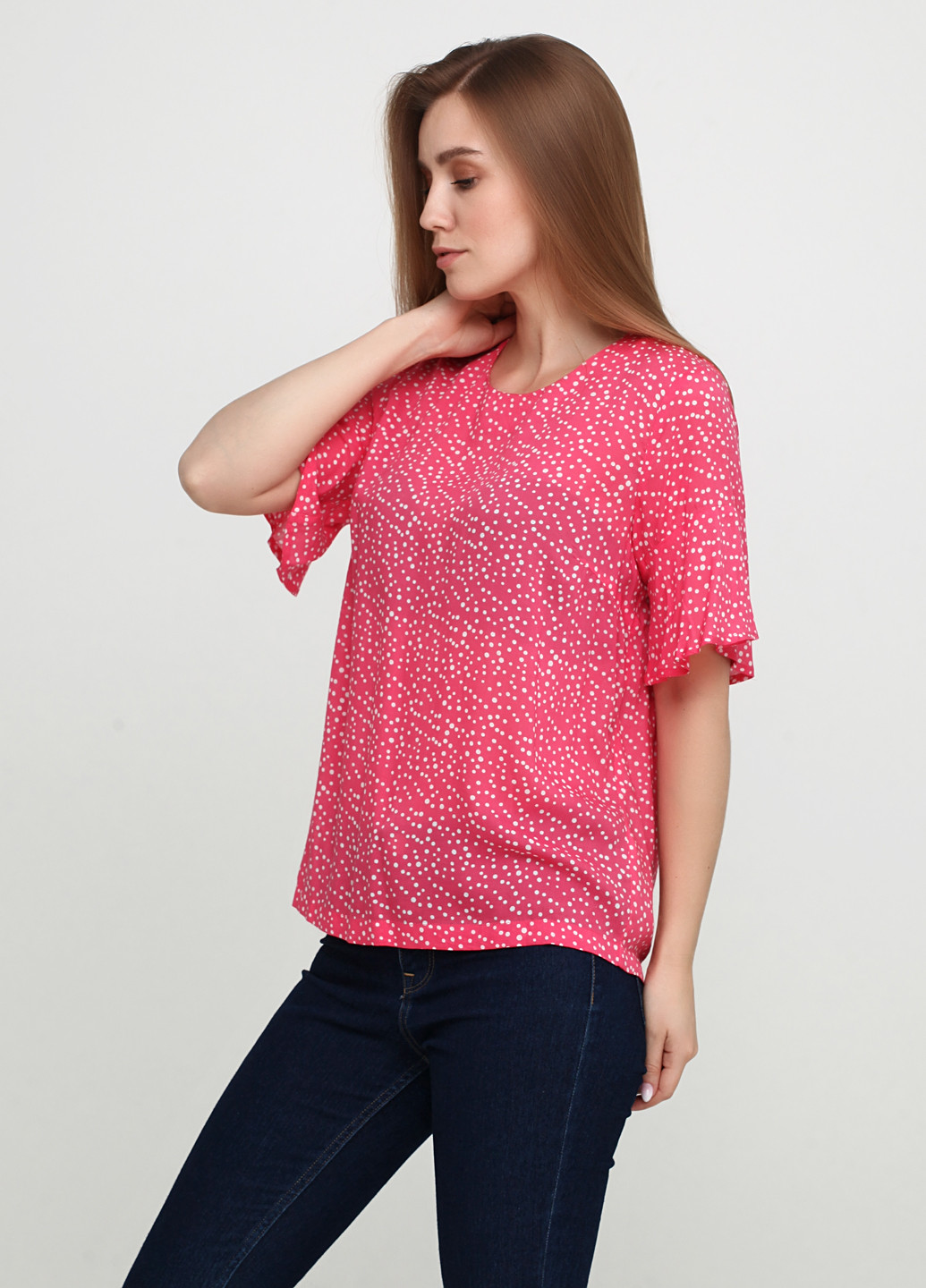 Розовая летняя блуза BRANDTEX CLASSIC