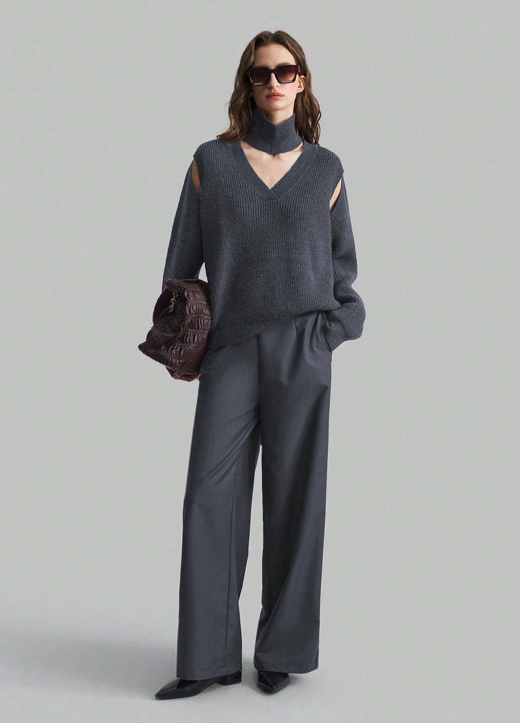 Темно-синій демісезонний светр SHEIN