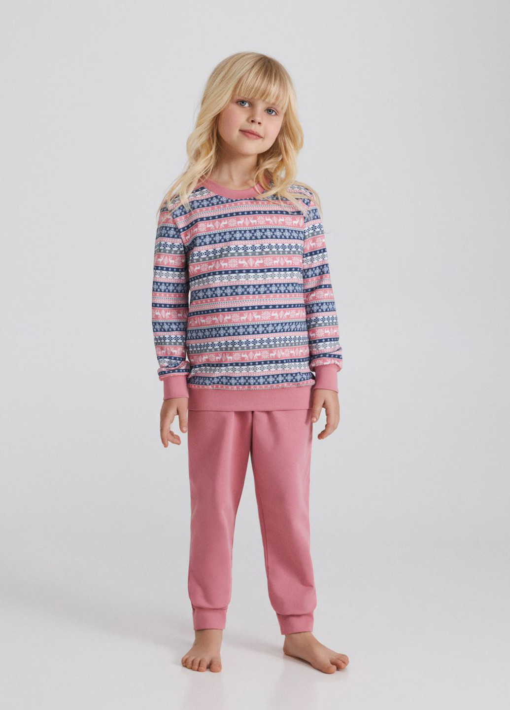 Розовая всесезон пижама (свитшот, брюки) свитшот + брюки Ellen