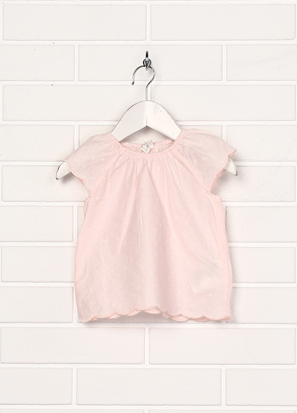 Светло-розовая блузка с коротким рукавом H&M летняя