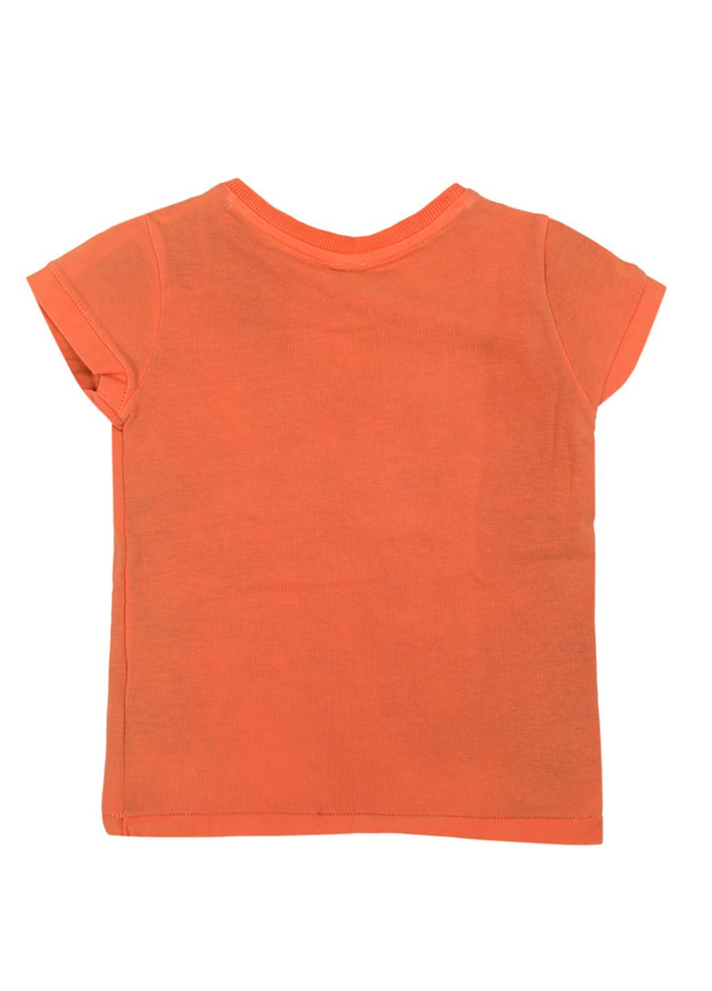 Оранжевая летняя футболка с коротким рукавом Papermoon