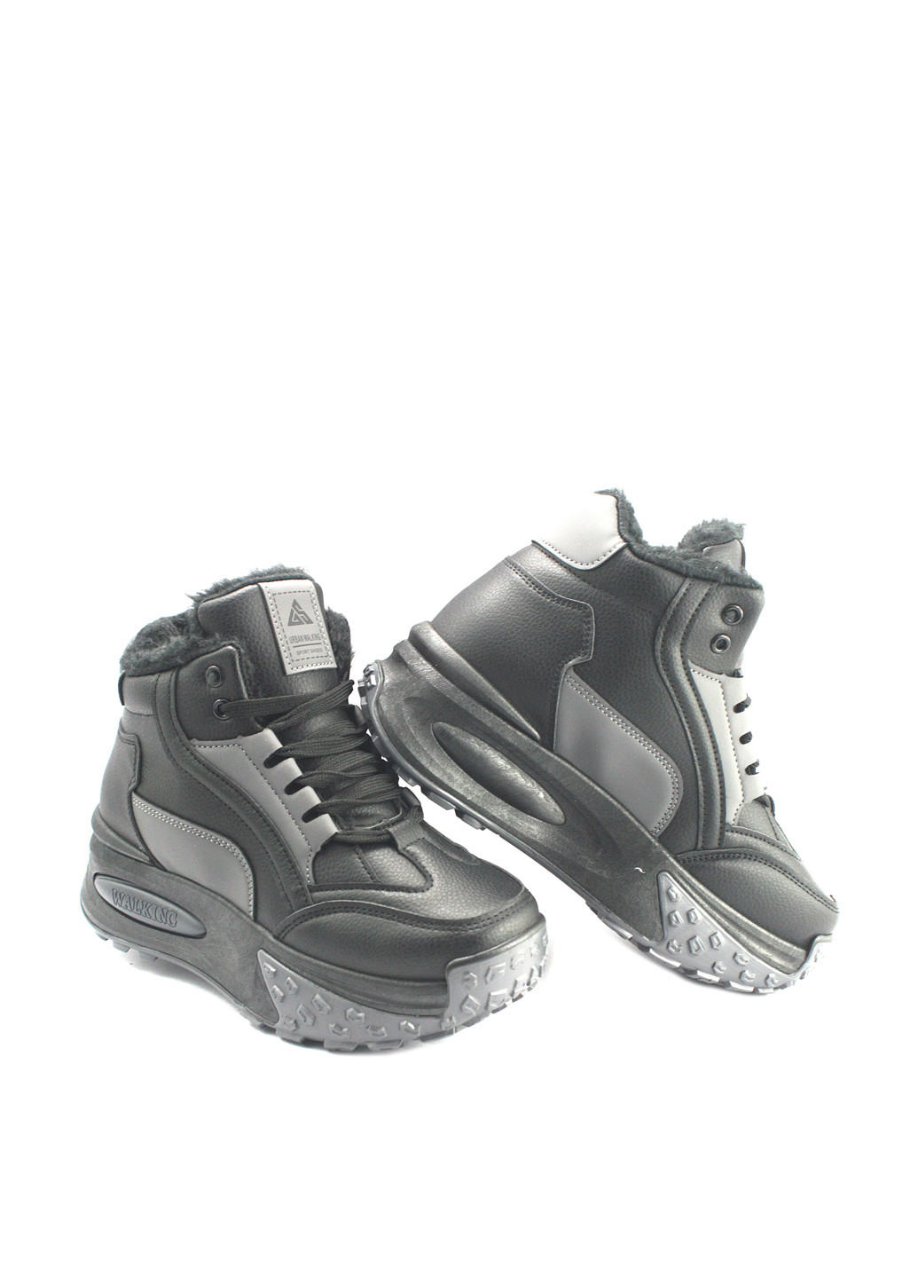 Зимние ботинки No Brand светоотражающие детали из искусственной кожи