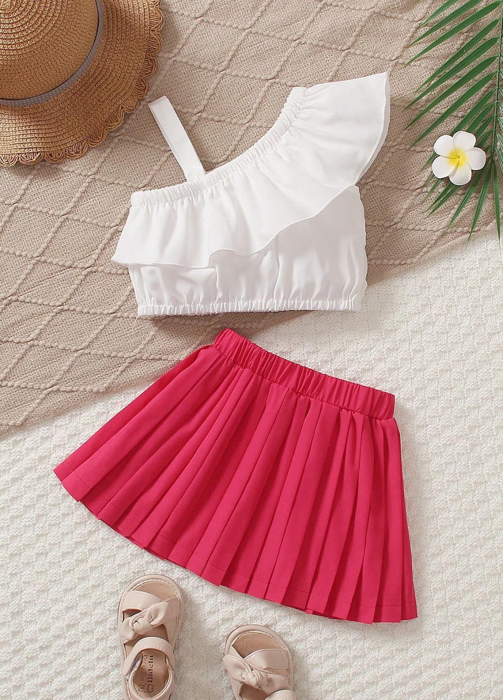 Комбінований літній комплект (топ, спідниця) SHEIN