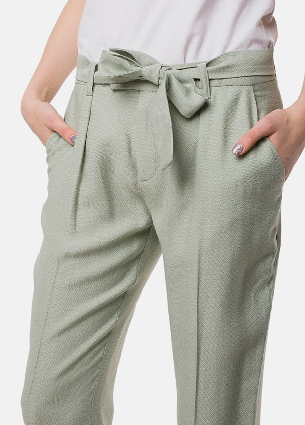 Оливково-зеленые кэжуал демисезонные брюки MR 520