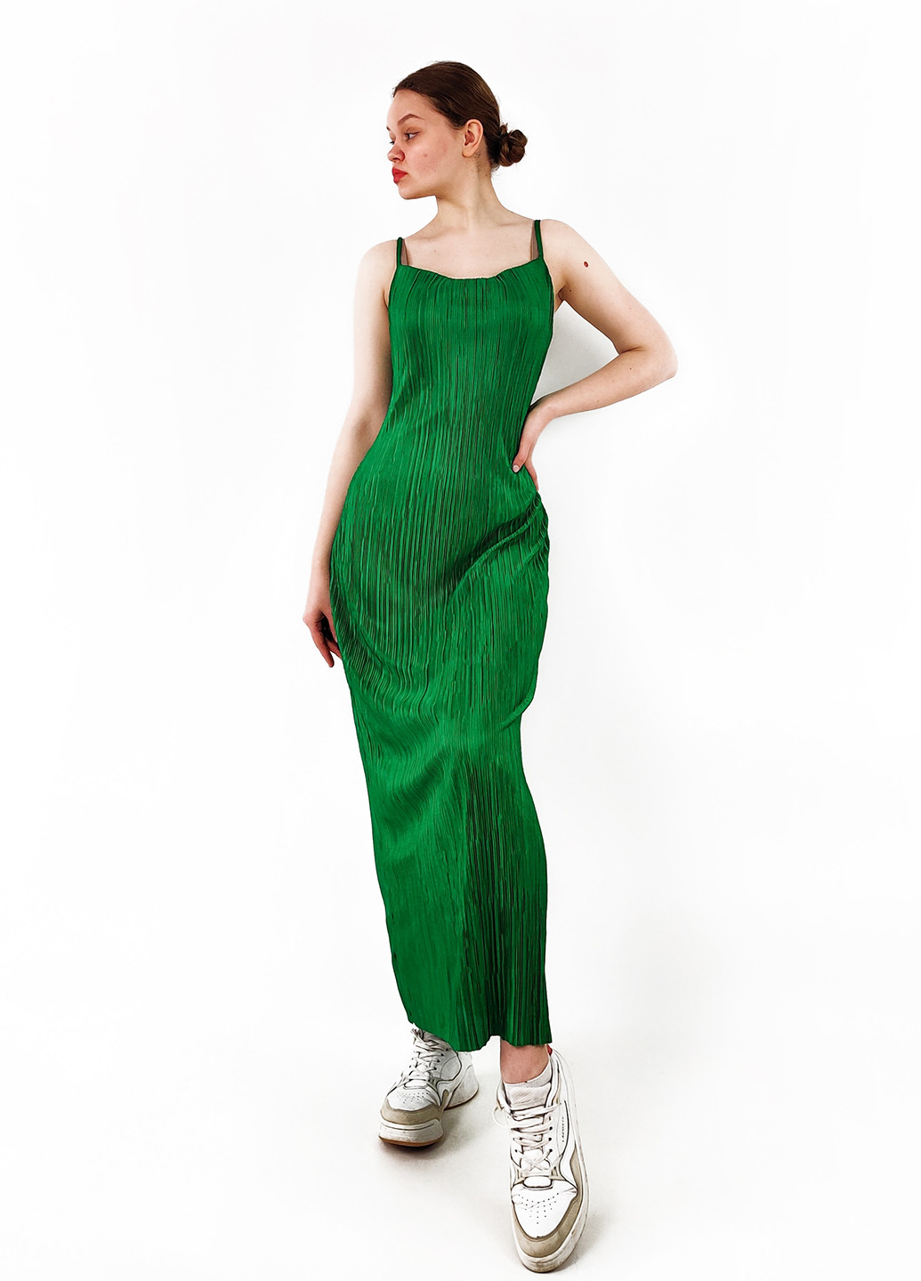 Зеленое кэжуал платье Boohoo однотонное