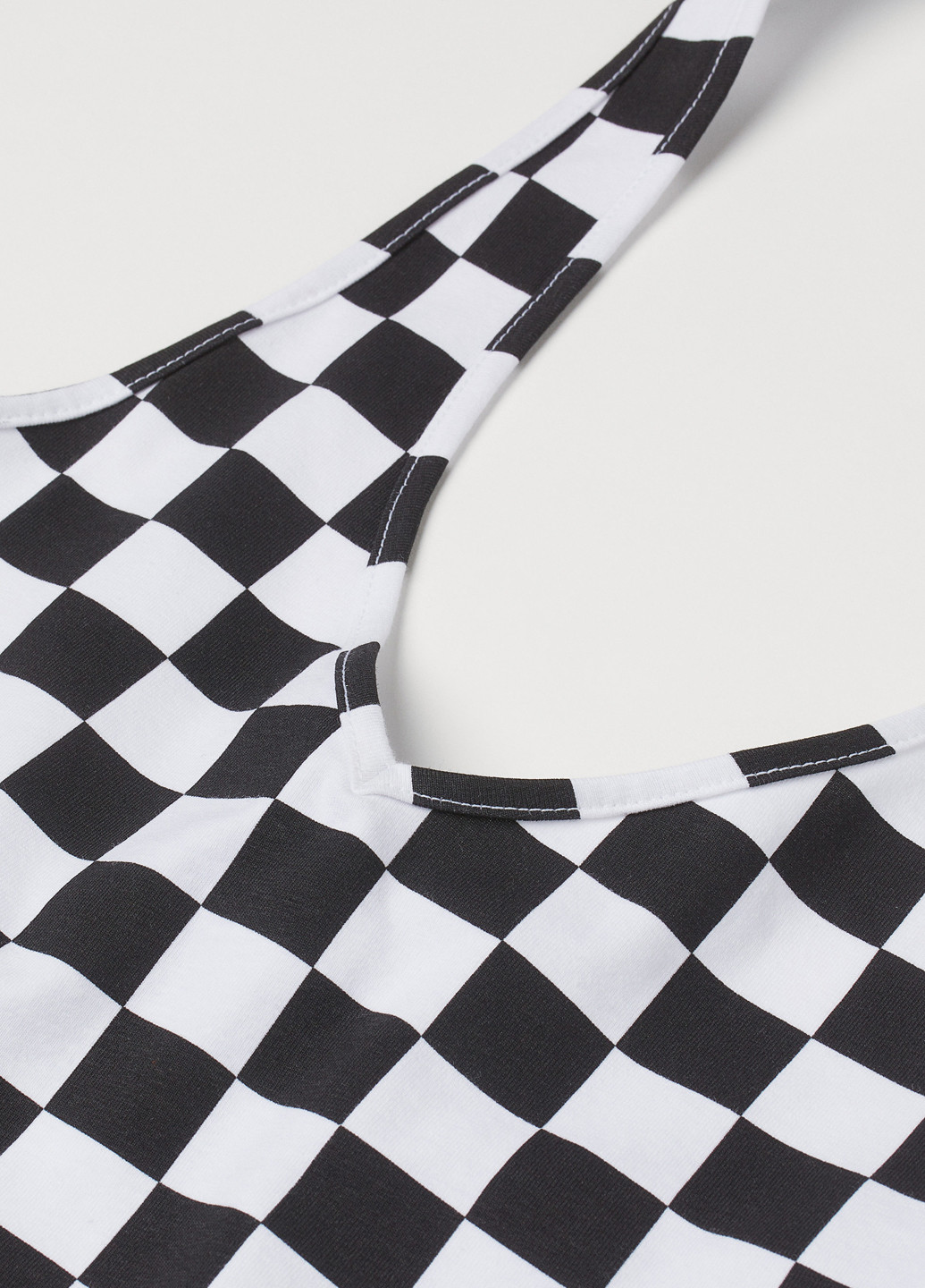 Чорно-білий кежуал сукня з відкритою спиною H&M в клітинку