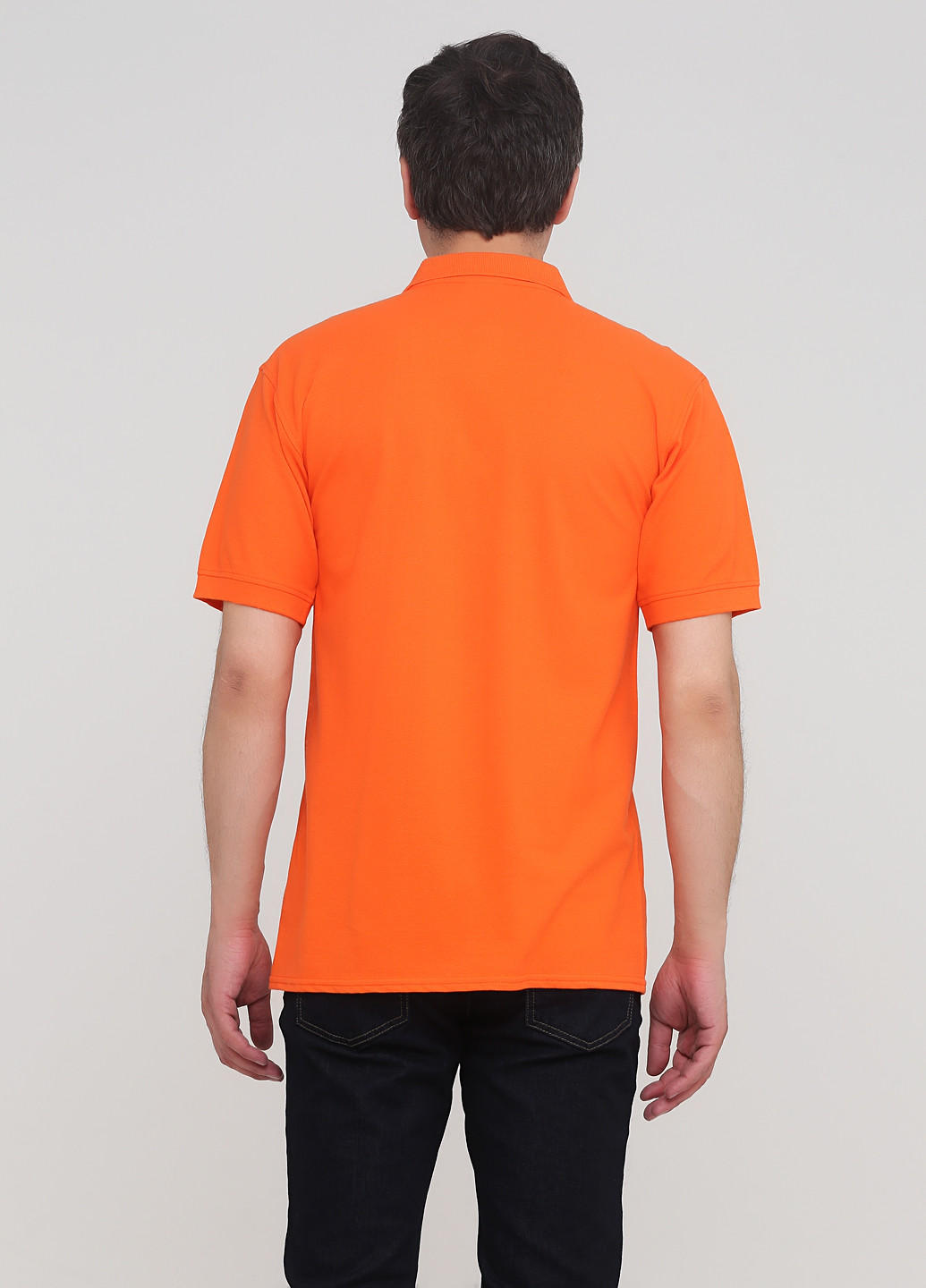 Оранжевая футболка-поло для мужчин Port Company однотонная