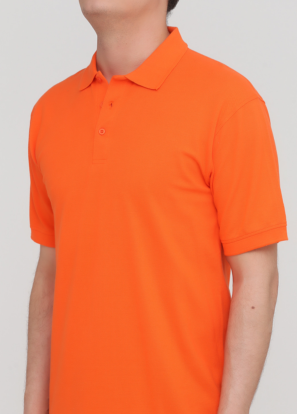 Оранжевая футболка-поло для мужчин Port Company однотонная