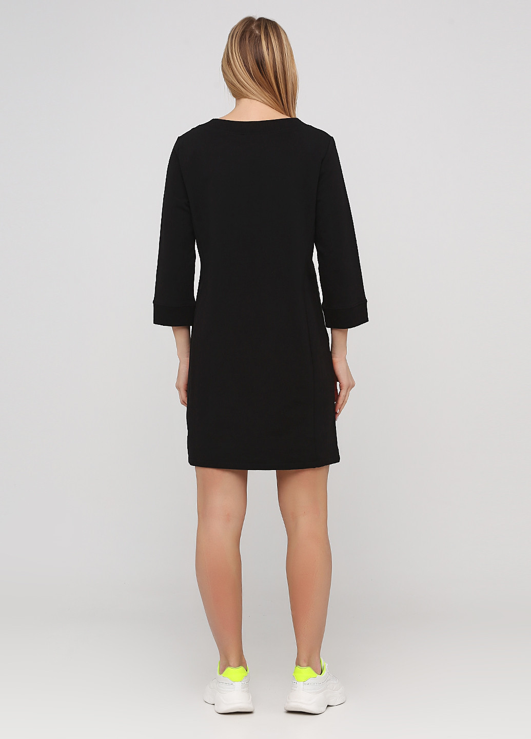Чорна кежуал плаття, сукня сукня-світшот Opus з написами