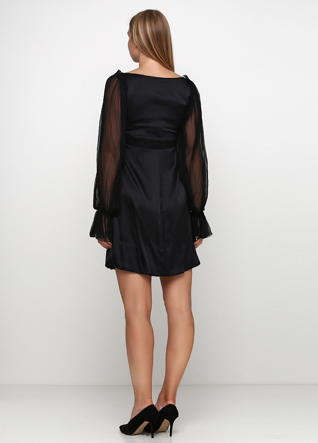 Черное кэжуал платье на подкладе Roberto Cavalli однотонное
