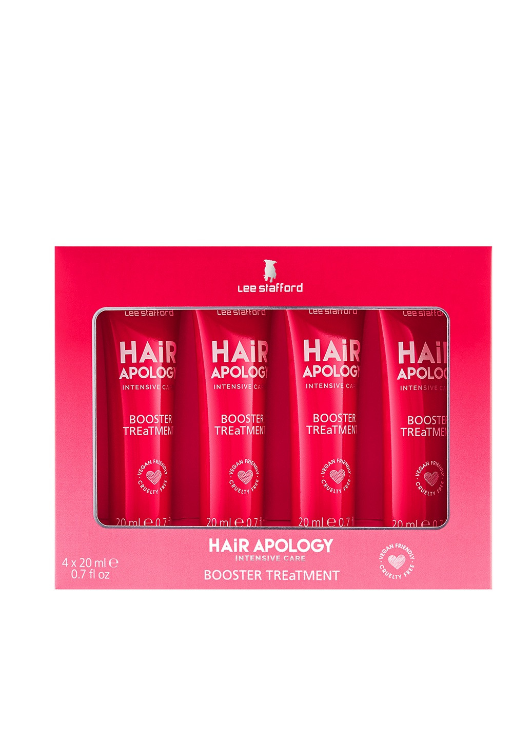 Інтенсивне лікування для пошкодженого волосся Hair Apology Booster Treatment 4 * 20мл Lee Stafford (219907645)