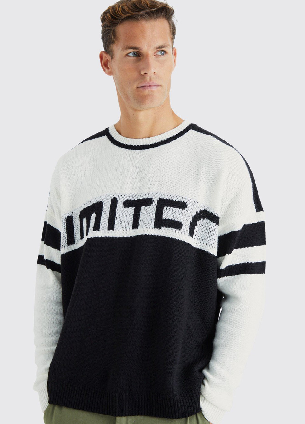 Черно-белый демисезонный джемпер джемпер Boohoo