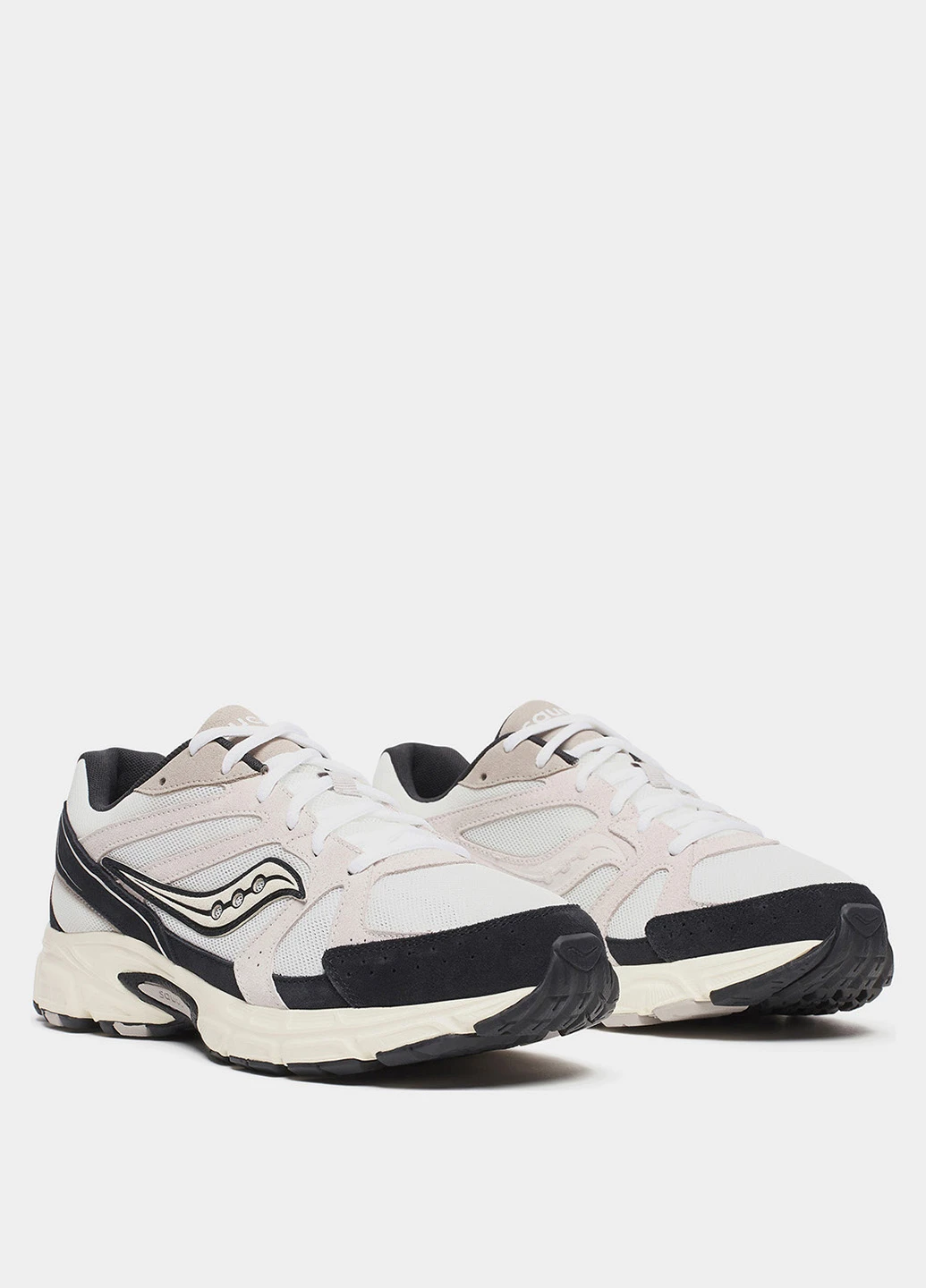 Черно-белые всесезонные кроссовки Saucony RIDE MILLENNIUM SUEDE