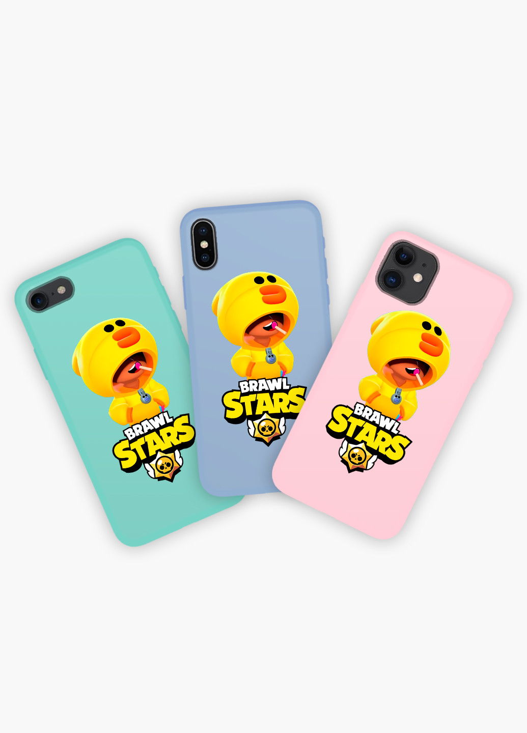 Чехол силиконовый Apple Iphone 7 Леон Утка Цыпленок Бравл Старс (Leon Sally Brawl Stars) (17361-1020) MobiPrint (219284531)