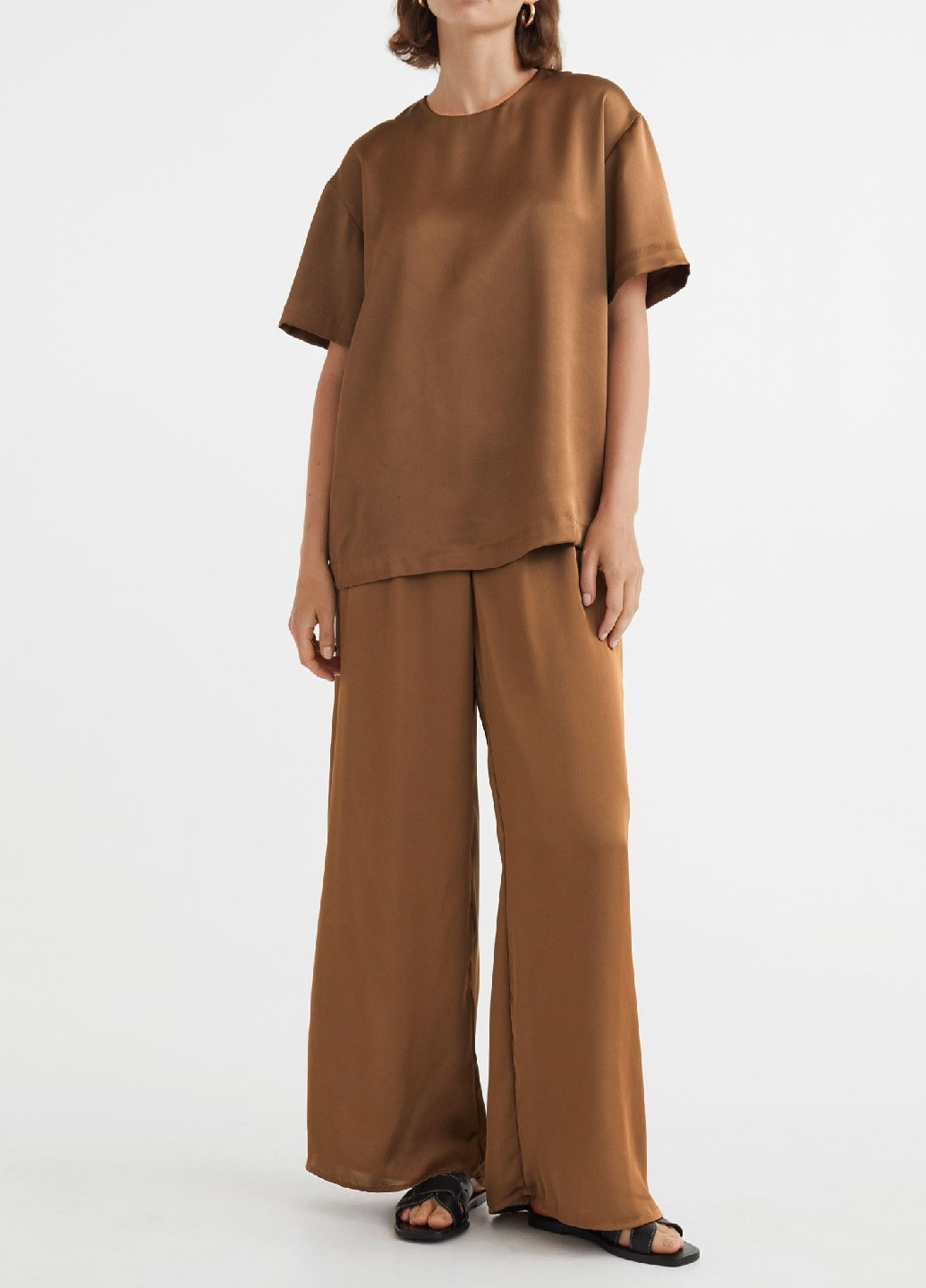Темно-бежевая демисезонная блузка H&M