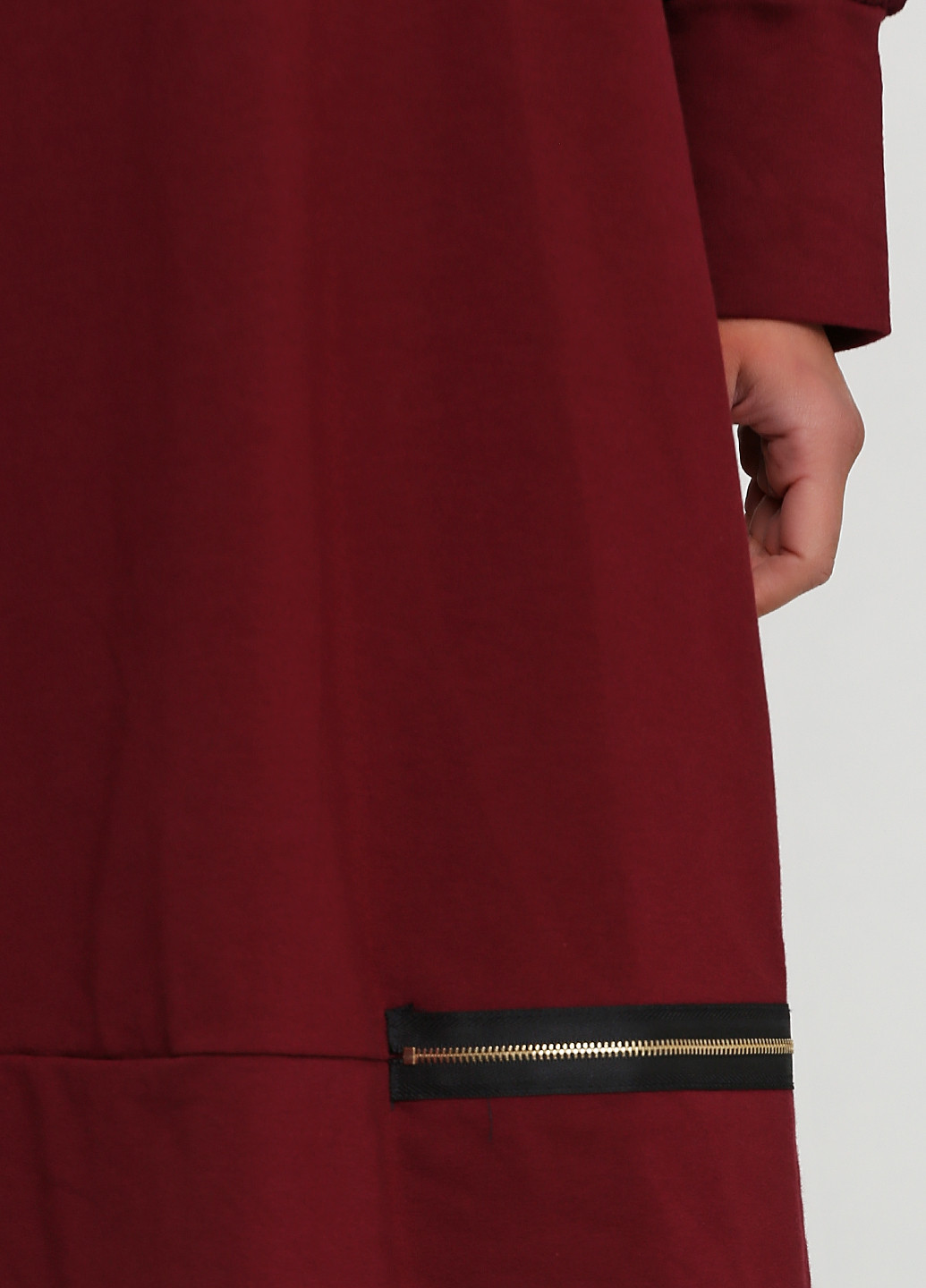 Бордовое кэжуал платье оверсайз Stella Milani однотонное