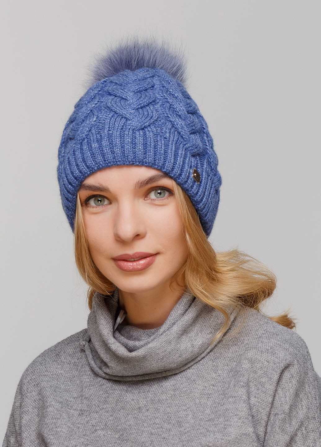 Зимова жіноча тепла шапка на флісовій підкладці 550645 Merlini (249643101)