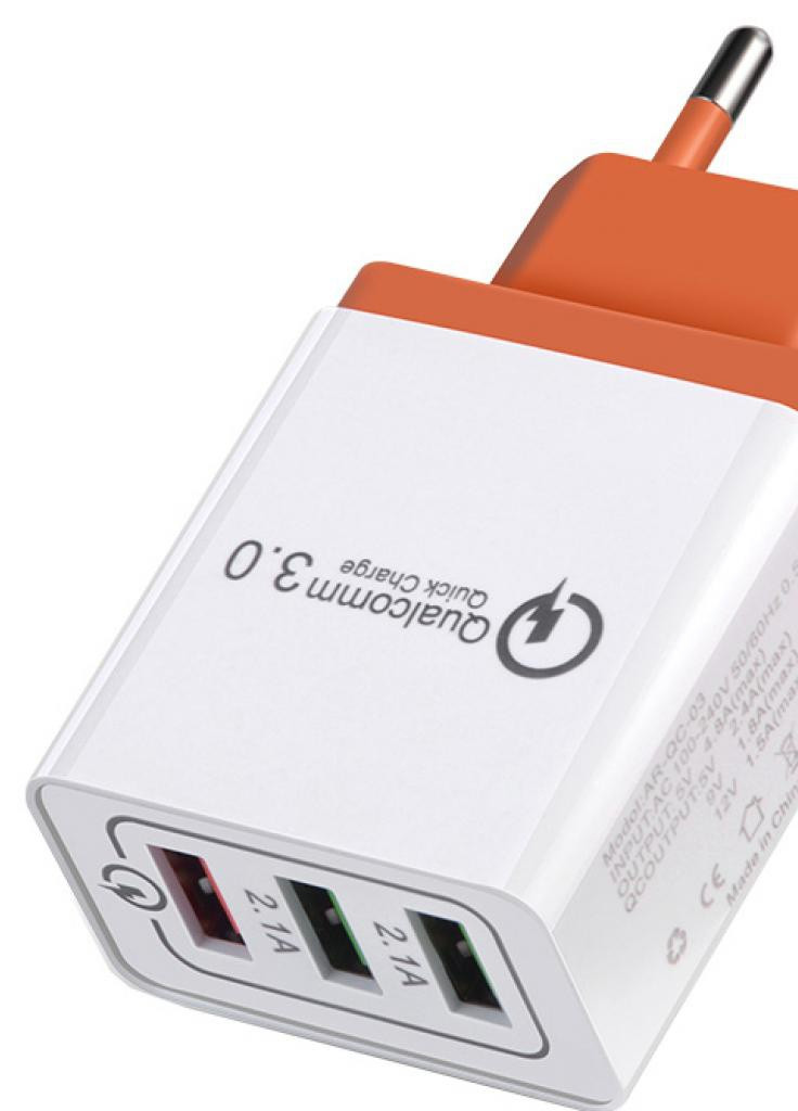 Зарядний пристрій QC-300 3 USB Qualcom 3.0 4.8A Red (QC-300-RD) XoKo (216637988)