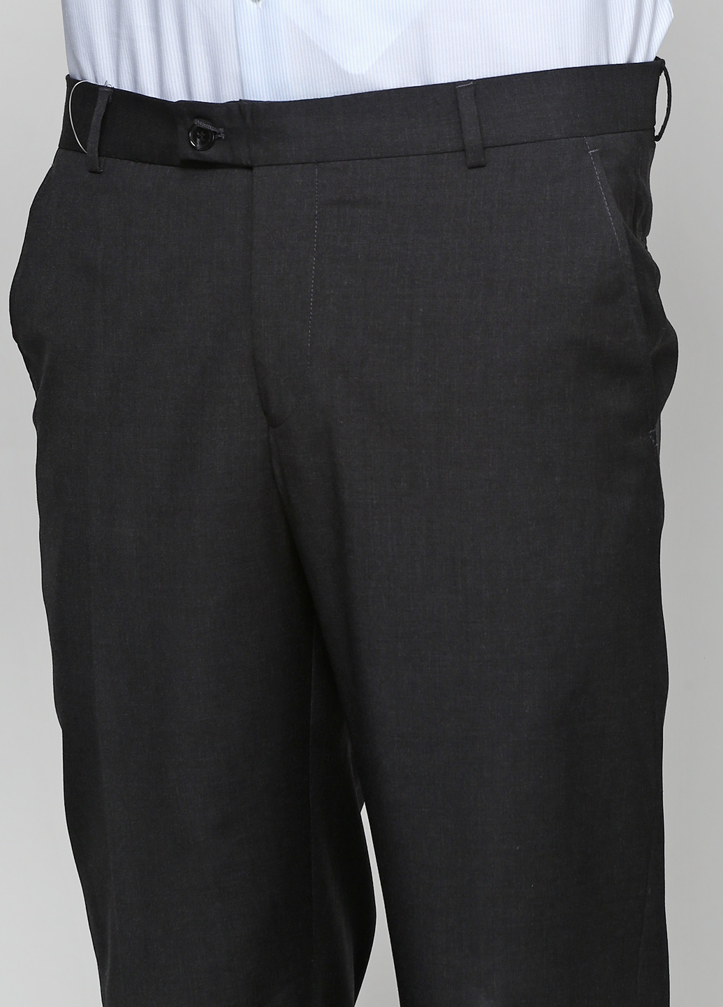 Темно-серые классические демисезонные прямые брюки Christian Berg