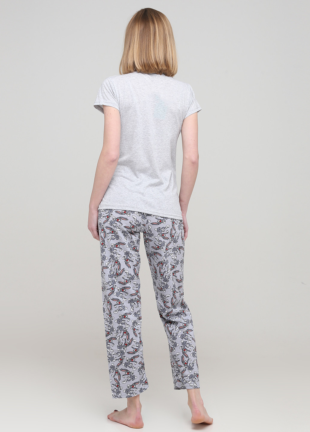 Светло-серая всесезон пижама (футболка, брюки) футболка + брюки Carla Mara
