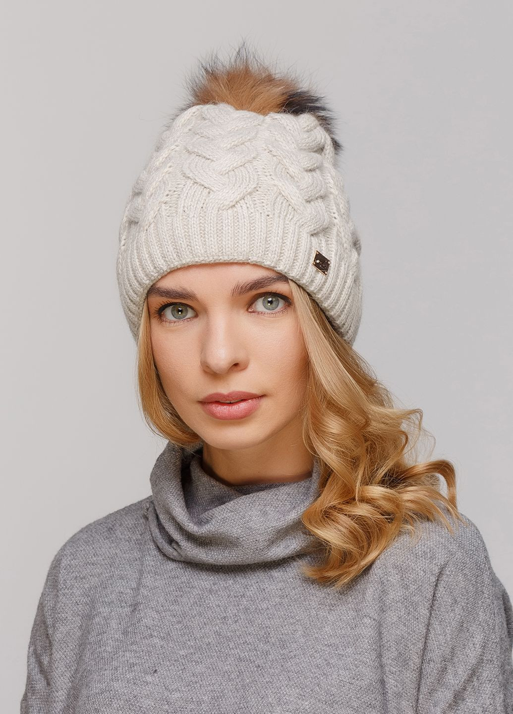Зимова жіноча тепла шапка на флісовій підкладці 550649 Merlini (249643376)
