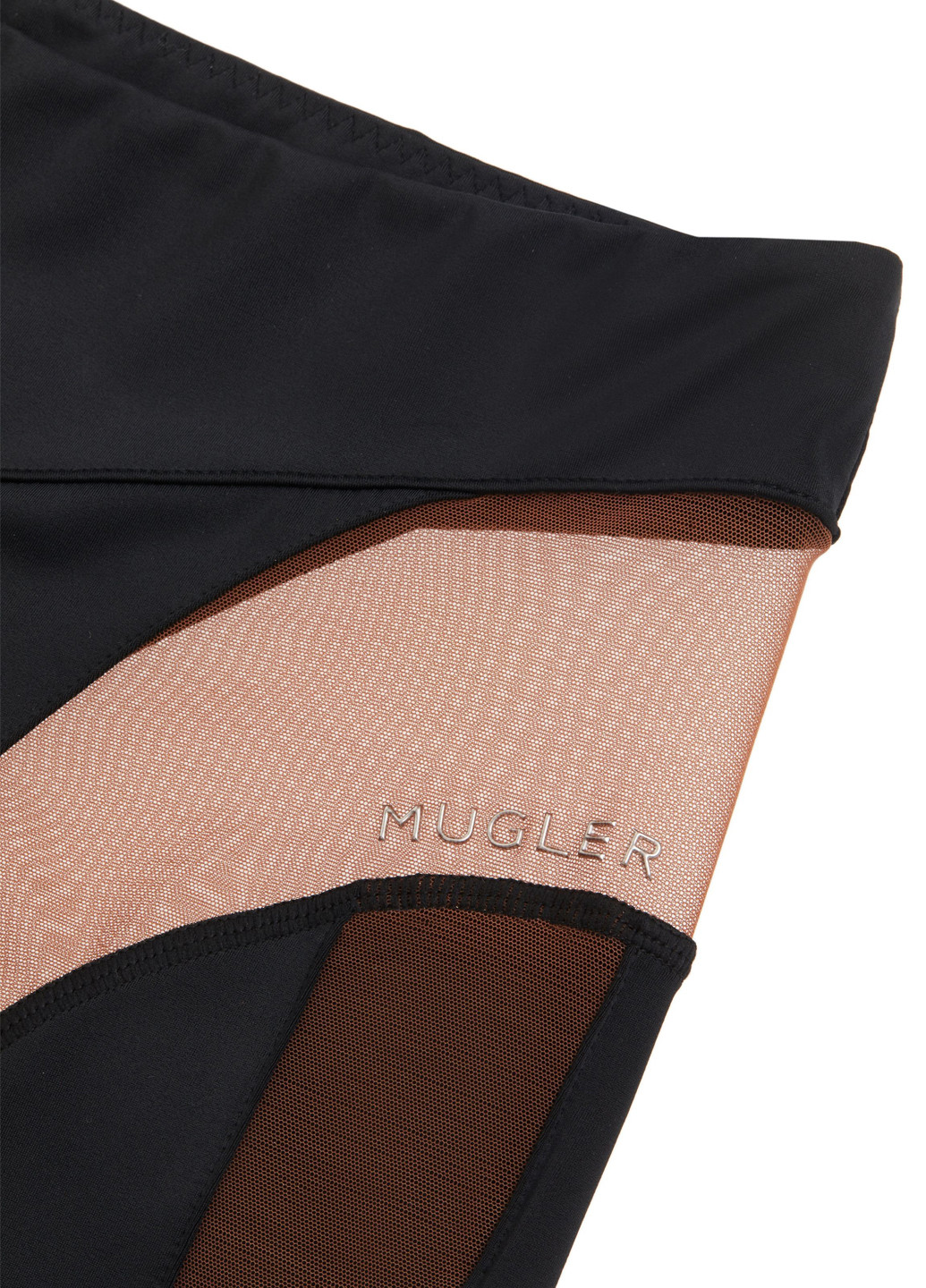 Черные демисезонные леггинсы H&M х Mugler