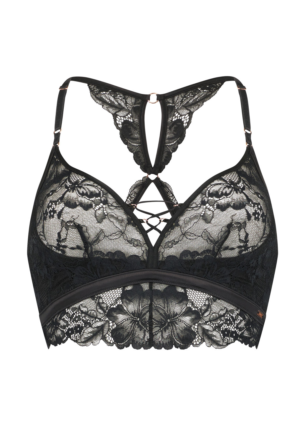 Чёрный бюстгальтер Hunkemoller без косточек альпака