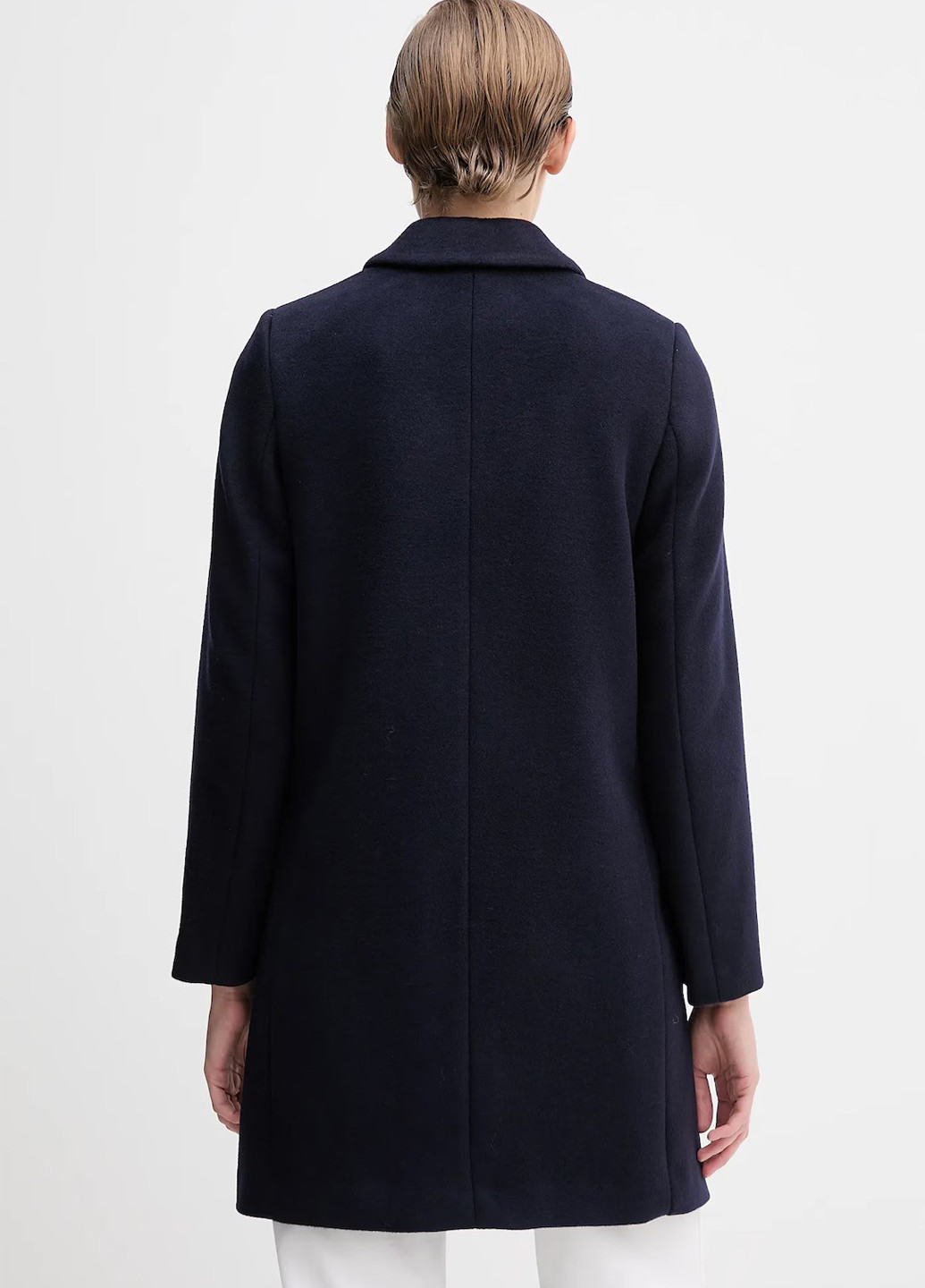 Темно-синє демісезонне Пальто однобортне United Colors of Benetton