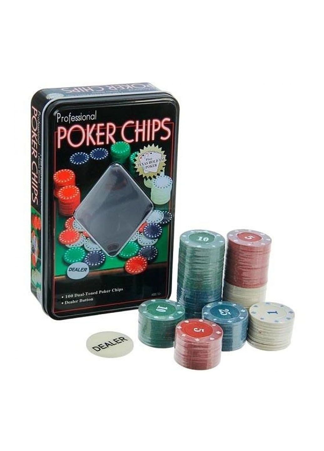 Набор фишек для покера, 100 шт. Forus (268581044)