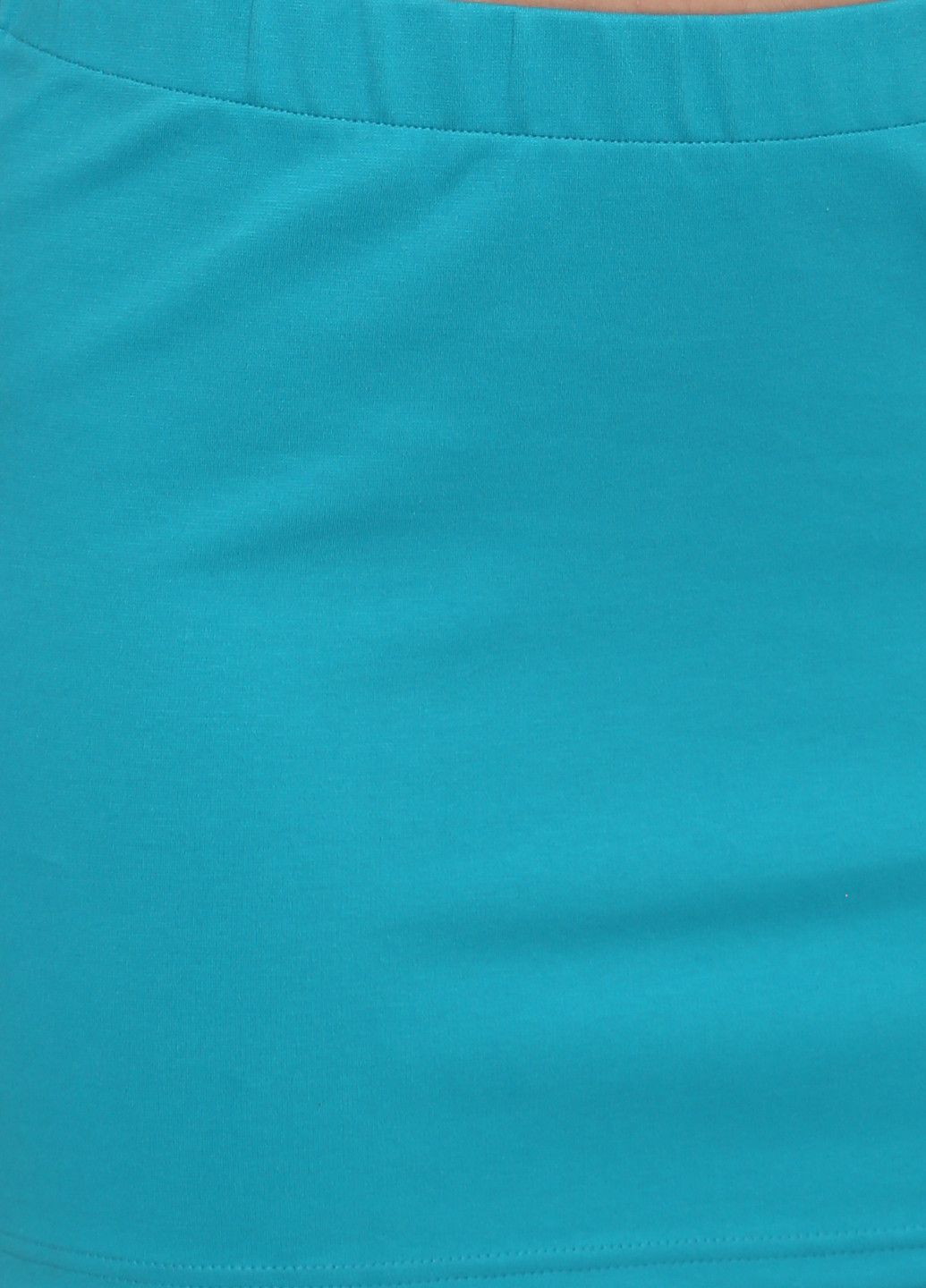 Бирюзовая кэжуал однотонная юбка Colours карандаш