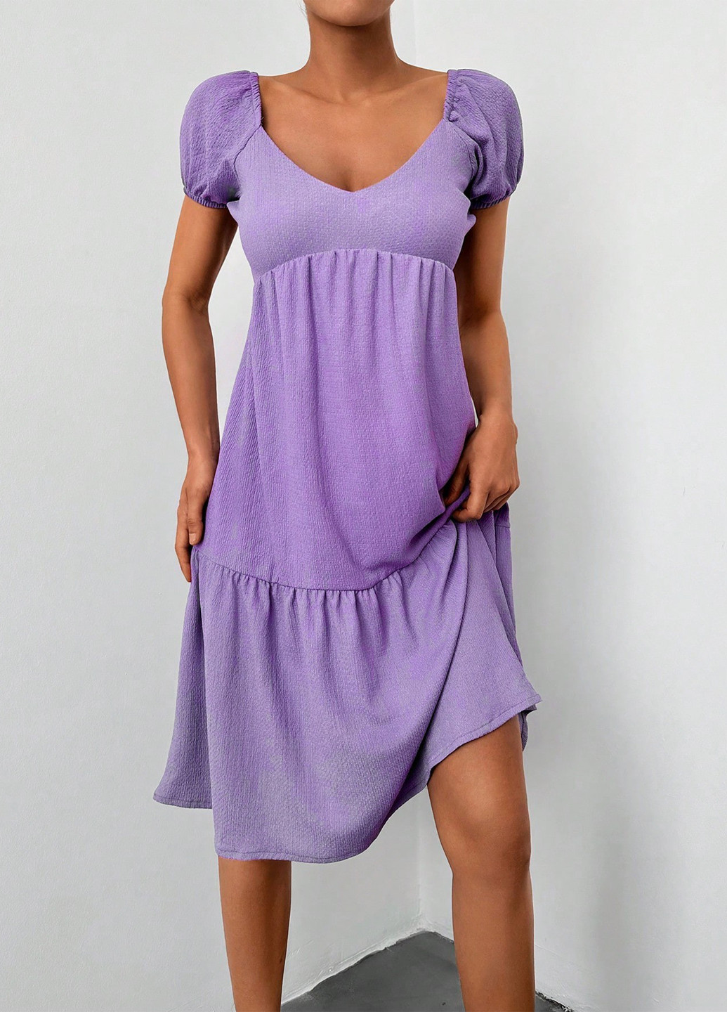 Бузкова кежуал сукня в стилі армпір SHEIN однотонна