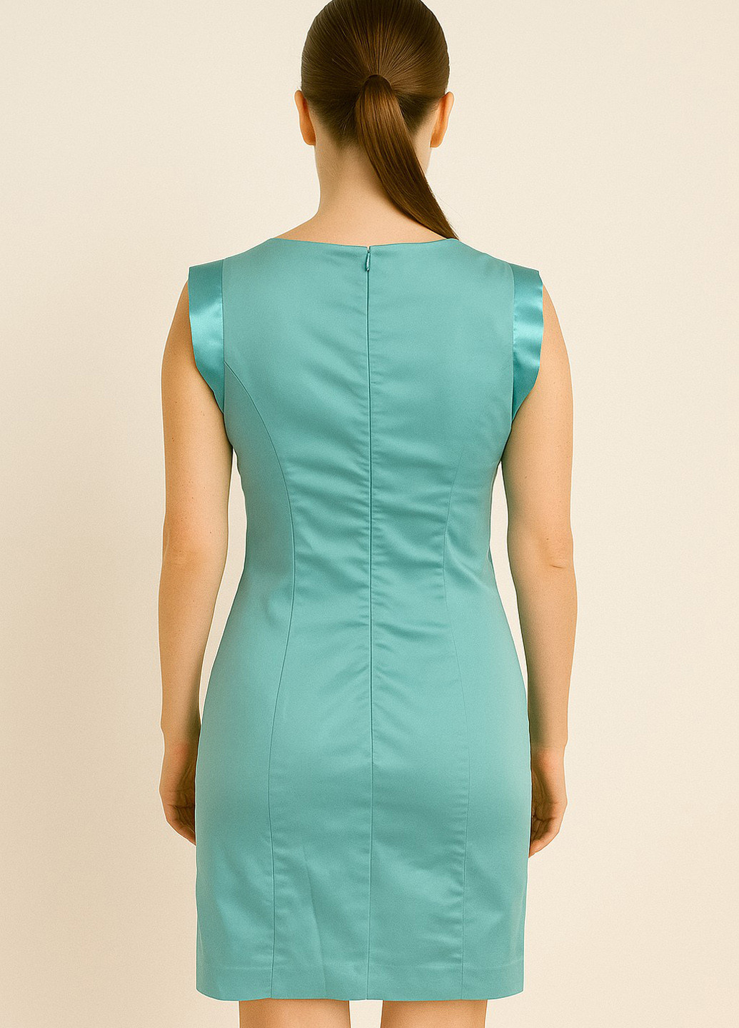 М'ятна кежуал сукня футляр Sassofono однотонна