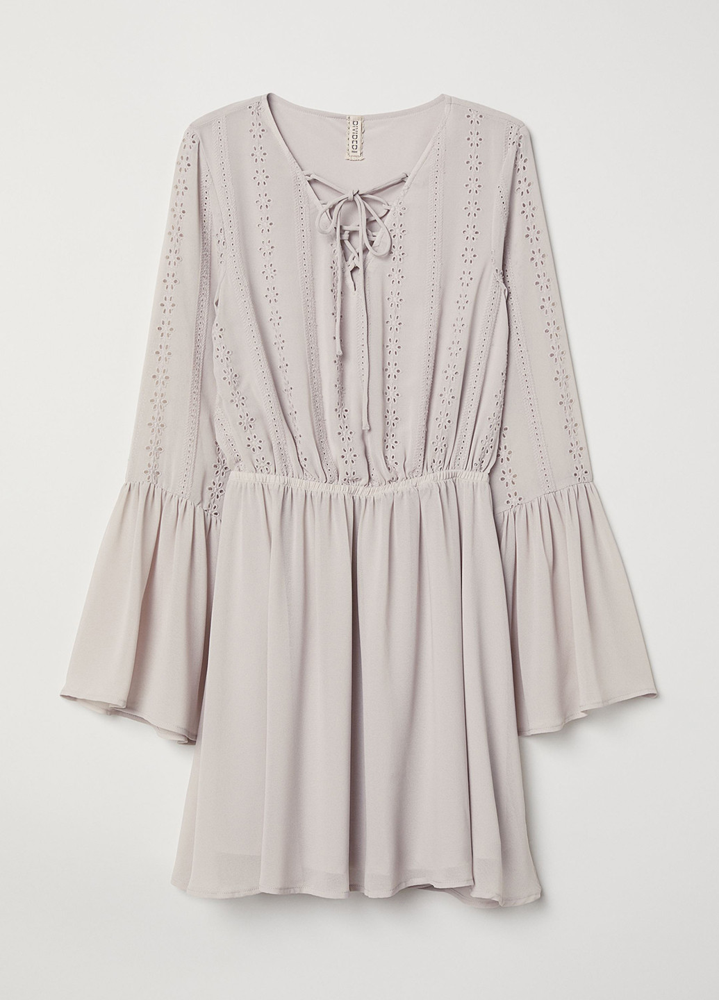 Світло-бежева кежуал сукня кльош H&M однотонна