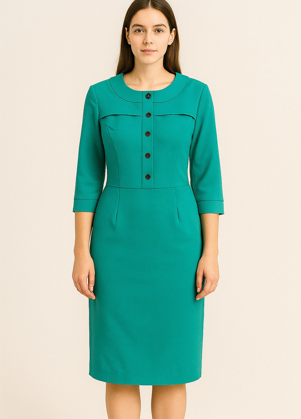 Морської хвилі кежуал сукня футляр Sassofono однотонна