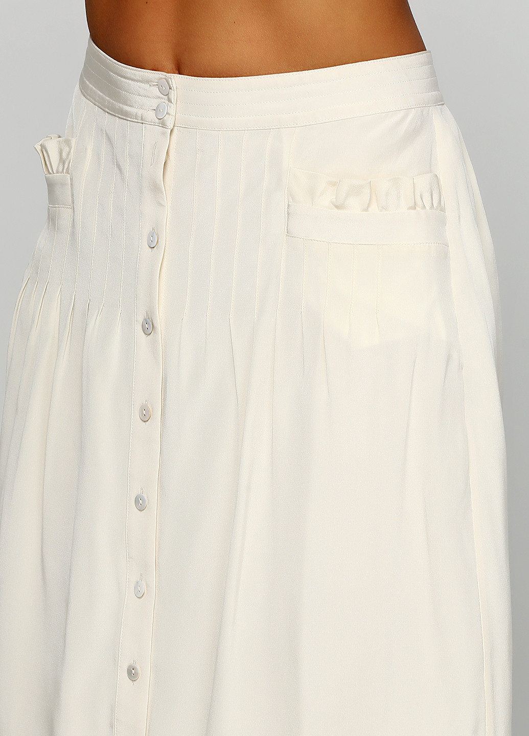 Молочная кэжуал юбка Tibi миди