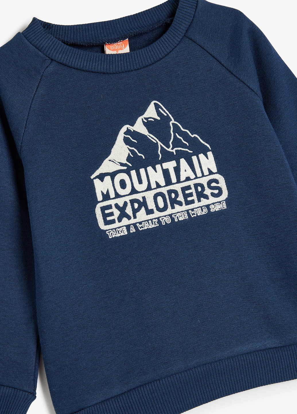 KOTON світшот малюнок темно-синій кежуал бавовна, трикотаж