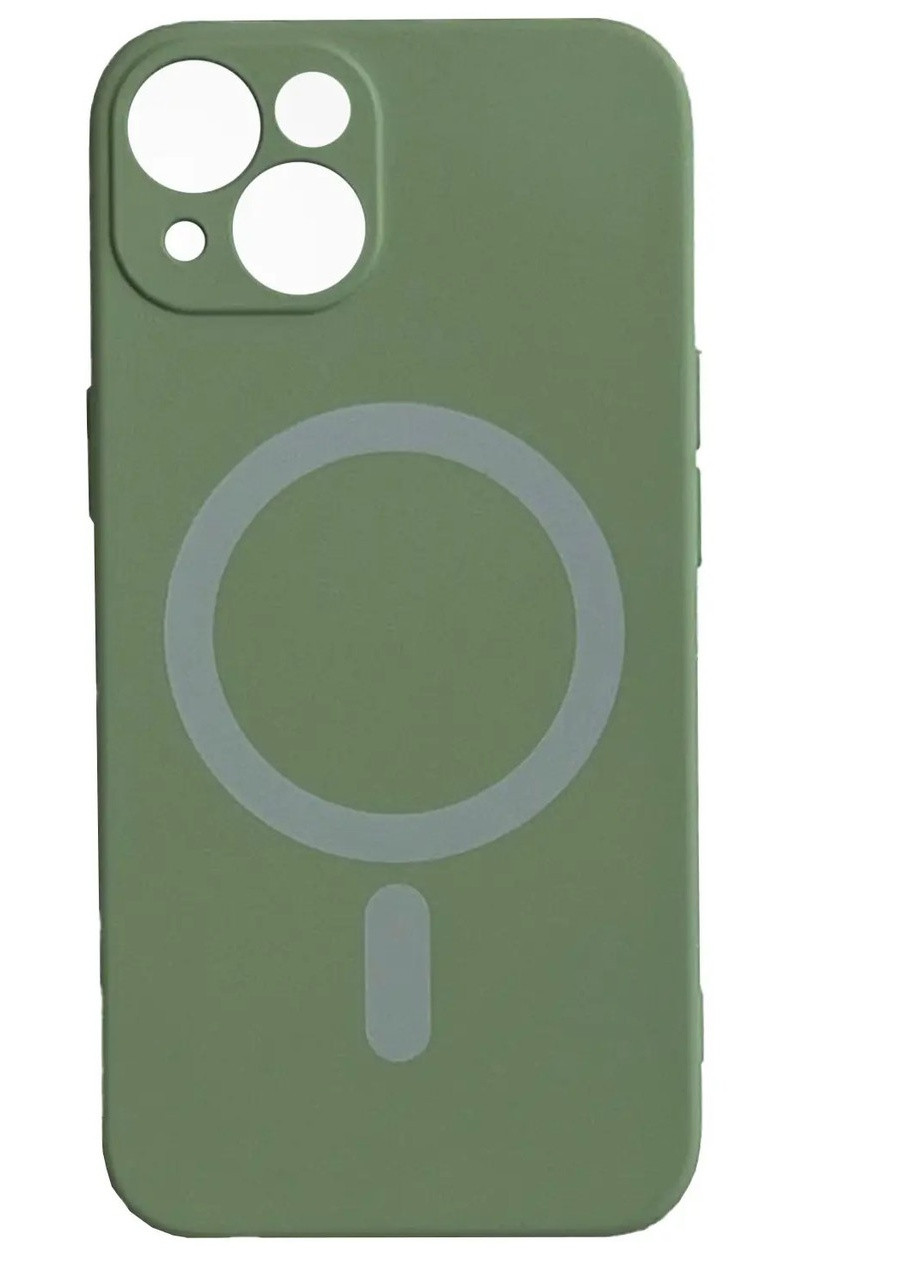 Силиконовый Чехол Silicone Case Закрытая камера с MagSafe для iPhone 12 Pro Max Зеленый No Brand (255457074)