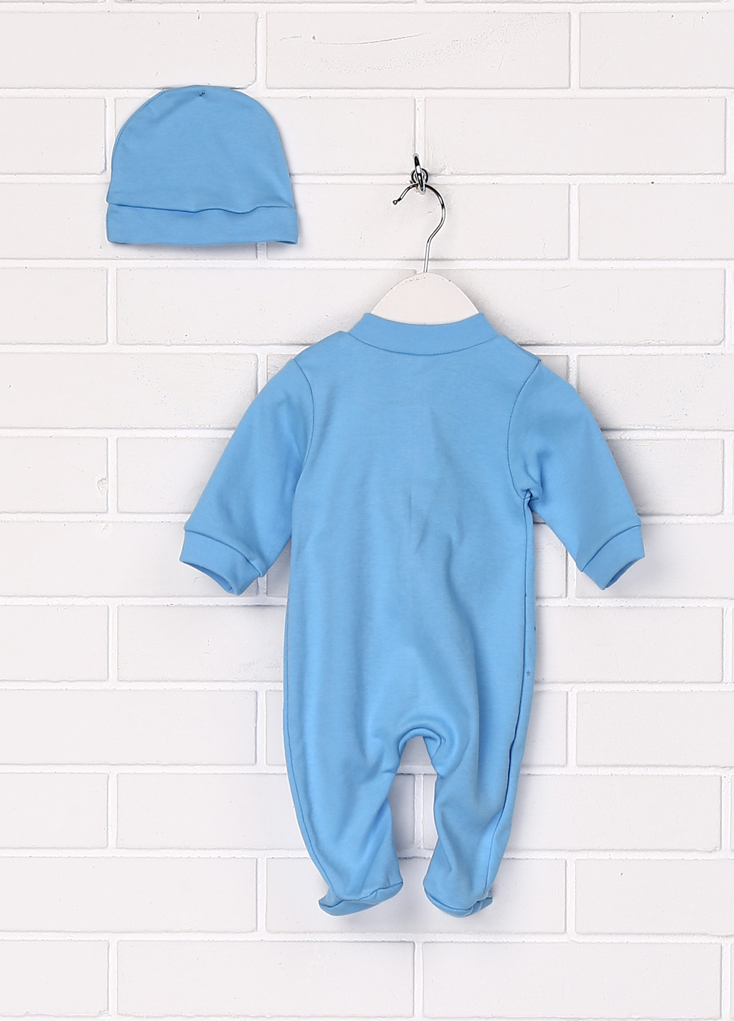 Синий демисезонный комплект (человечек, шапка) Baby Art