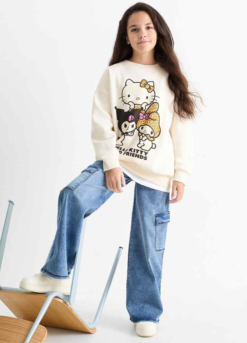 C&A світшот персонажі кремовий кежуал бавовна, трикотаж