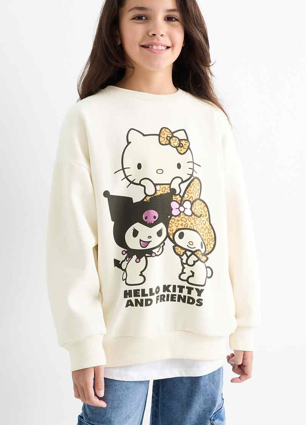 C&A світшот персонажі кремовий кежуал бавовна, трикотаж