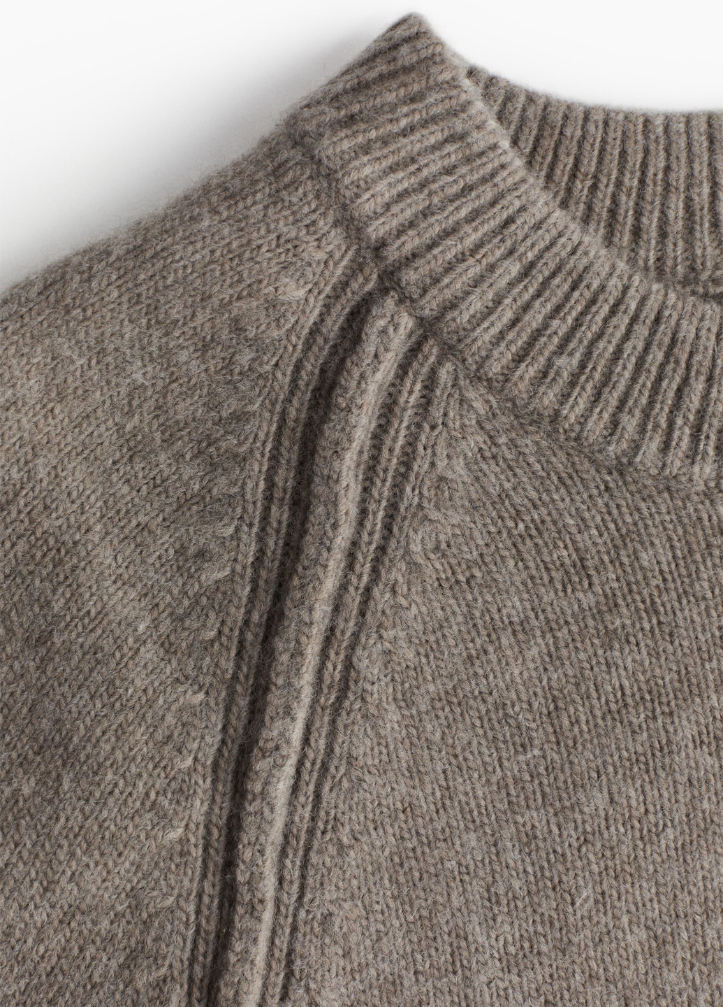 Серо-бежевое кэжуал платье платье-свитер H&M меланжевое