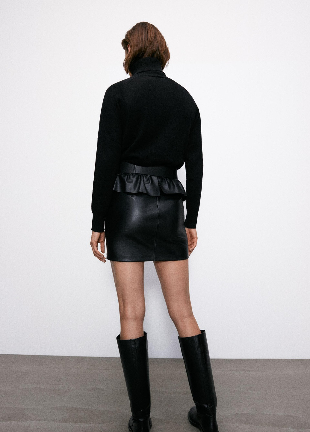 Черная кэжуал однотонная юбка Zara